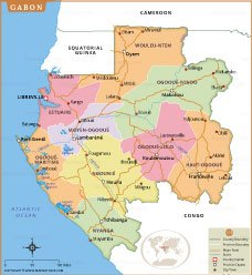 Map of gabon