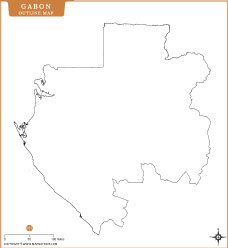 Gabon Outline Map