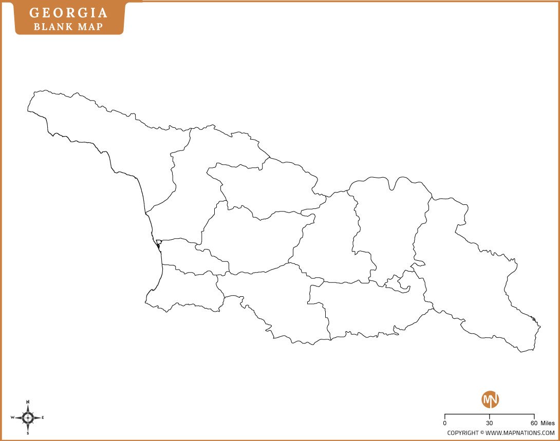 Blank Map of Georgia