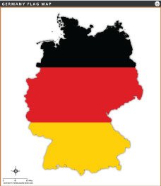 Flag Map of Germany