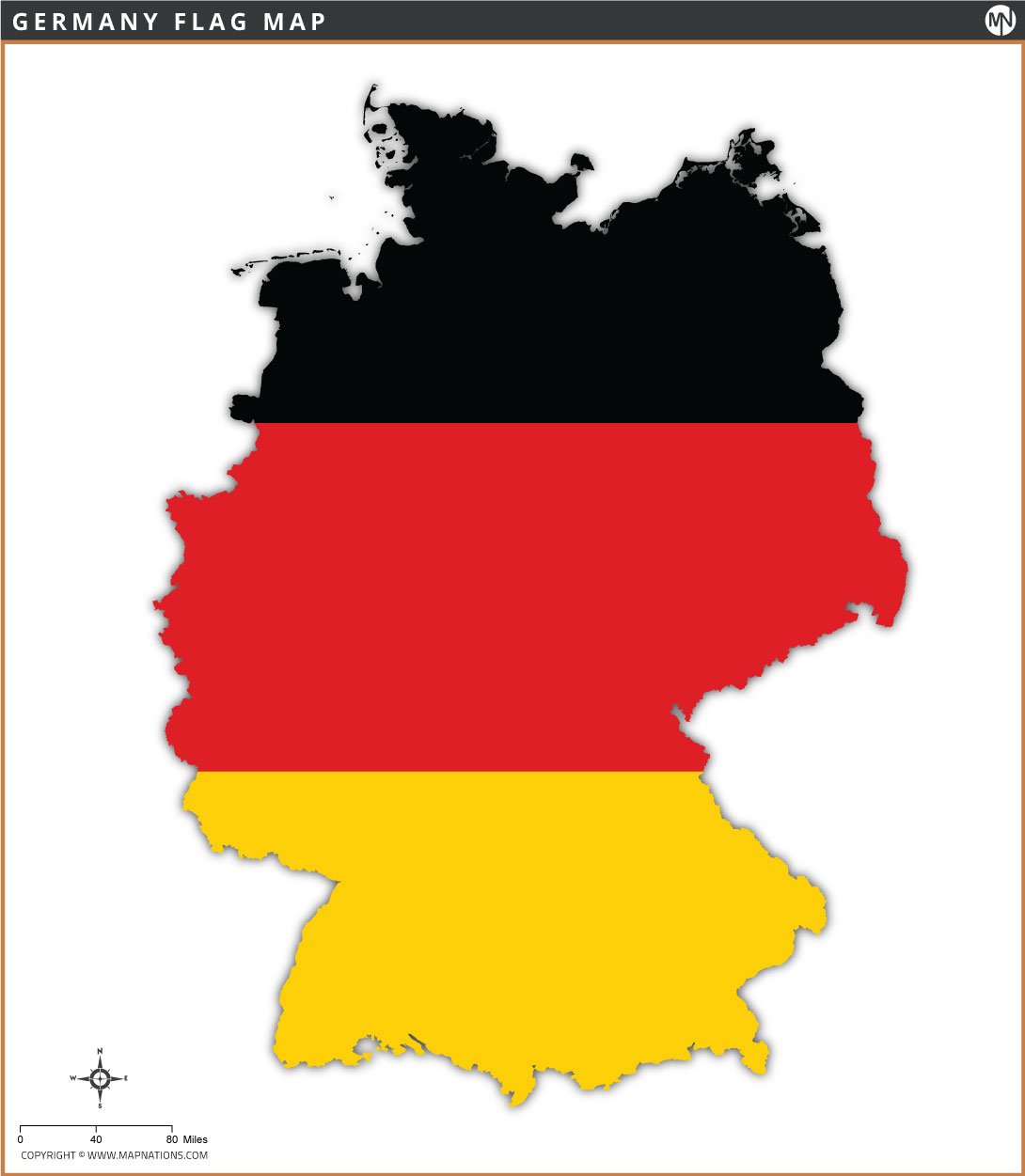 Flag Map of Germany