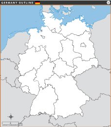 Outline Map of Germany