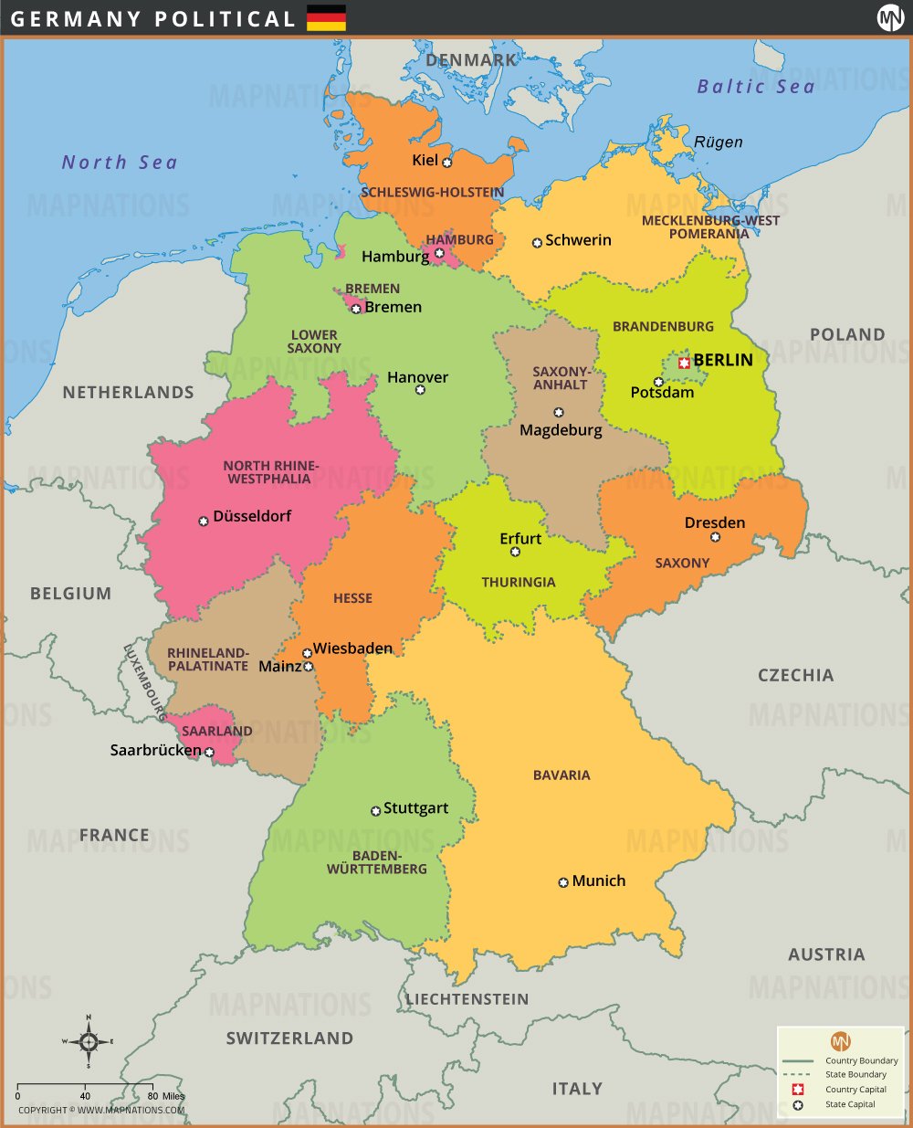 Political Map of Germany