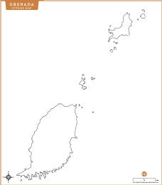 Grenada Outline Map