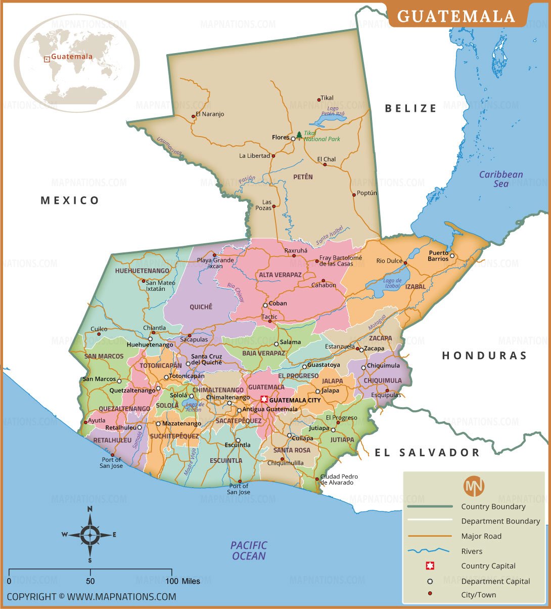 Map of Guatemala