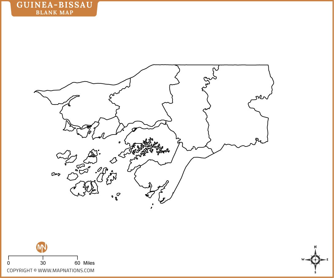 Blank Map of Guinea-Bissau