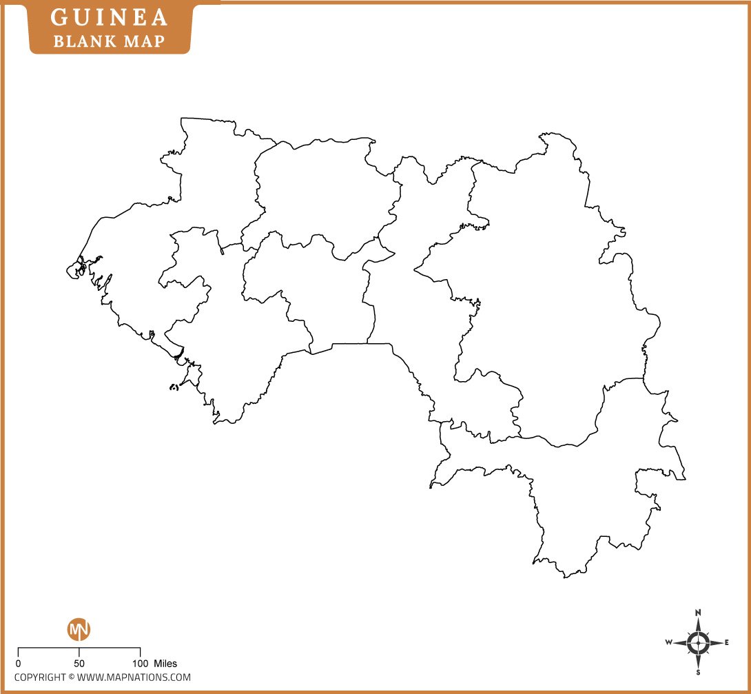 Blank Map of Guinea