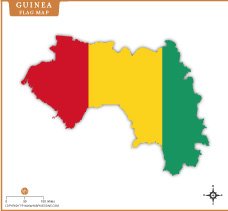 Guinea Flag Map