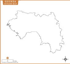 Guinea Outline Map