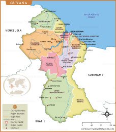 Map of guyana