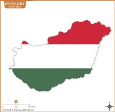 hungary-flag-map