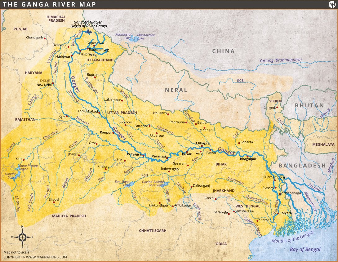 Ganga River Map