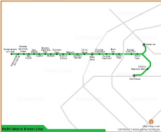 Delhi Metro Green Line Route Map thumb