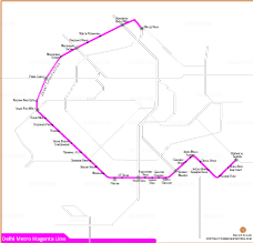 Delhi Metro Magenta Line Route Map thumb
