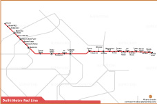 Delhi Metro Red Line Route Map thumb