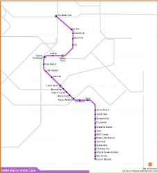 Delhi Metro Violet Line Route Map thumb