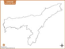 Assam Outline Map