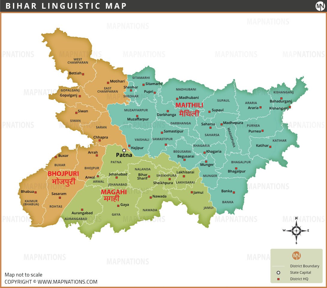 Bihar Linguistic Map