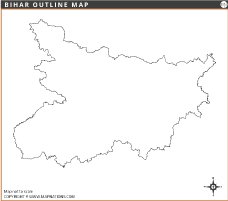 Bihar Outline Map