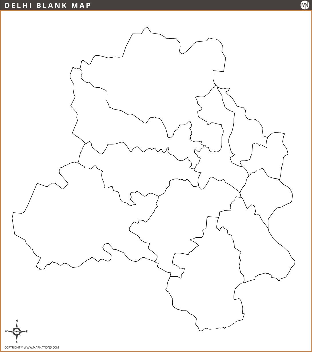 delhi-blank-map
