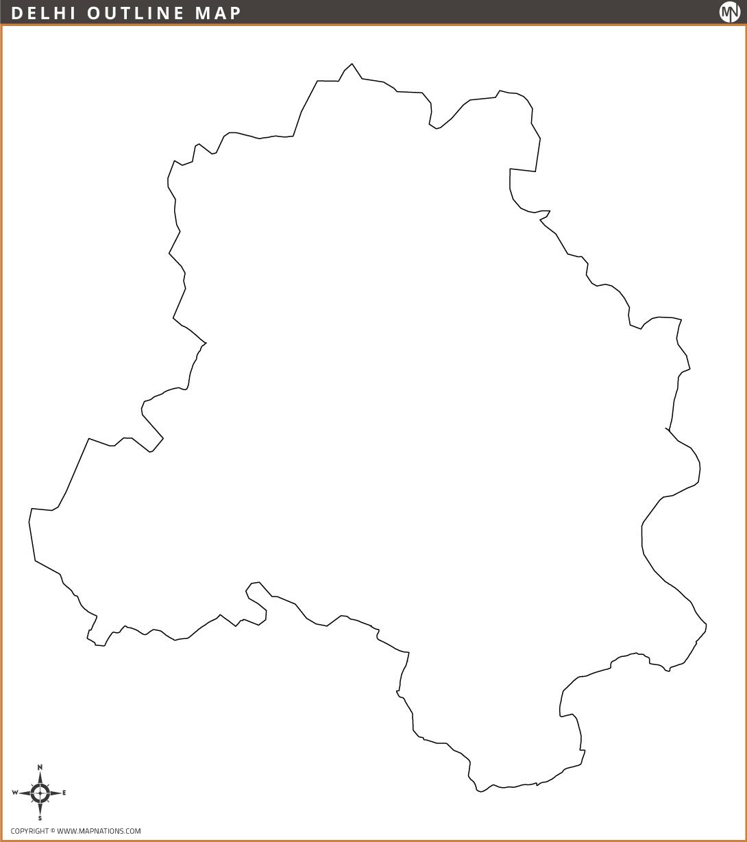 delhi-outline-map