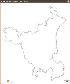 Haryana Outline Map