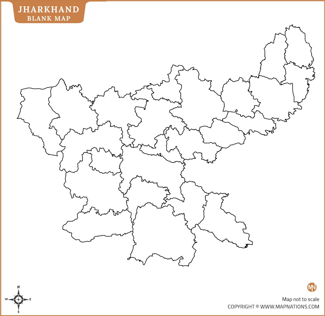 jharkhand-blank-map