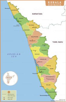 Kerala District Map