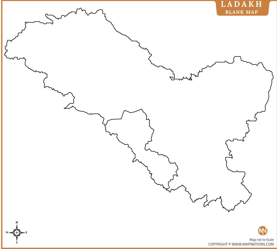 Ladakh Blank Map