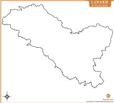 Ladakh Outline Map