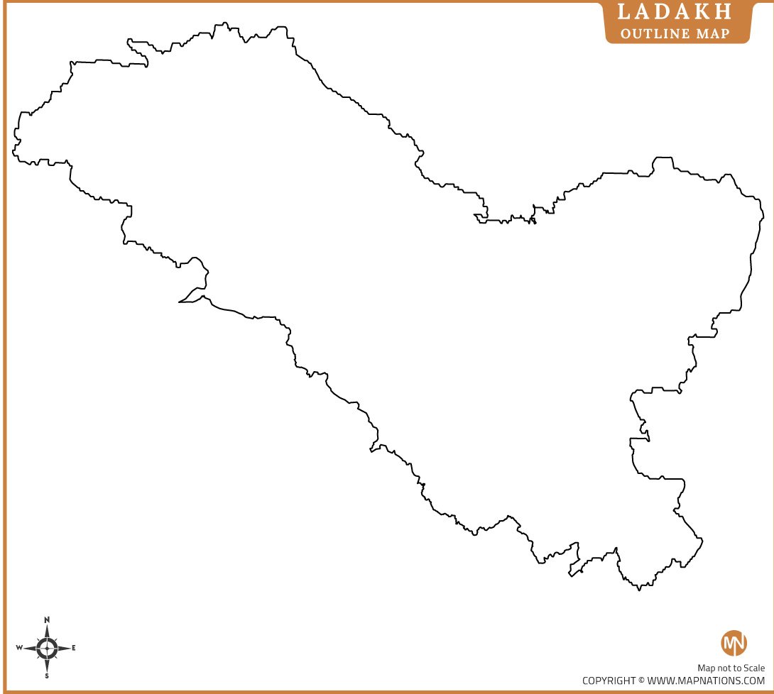 Ladakh Outline Map