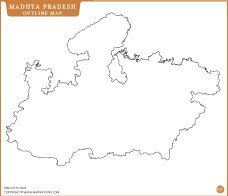 Madhya Pradesh Outline Map