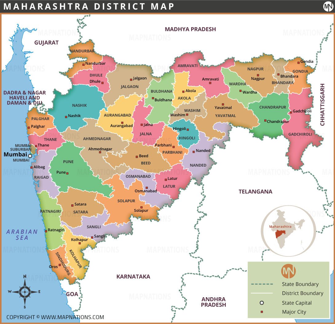 Maharashtra District Map