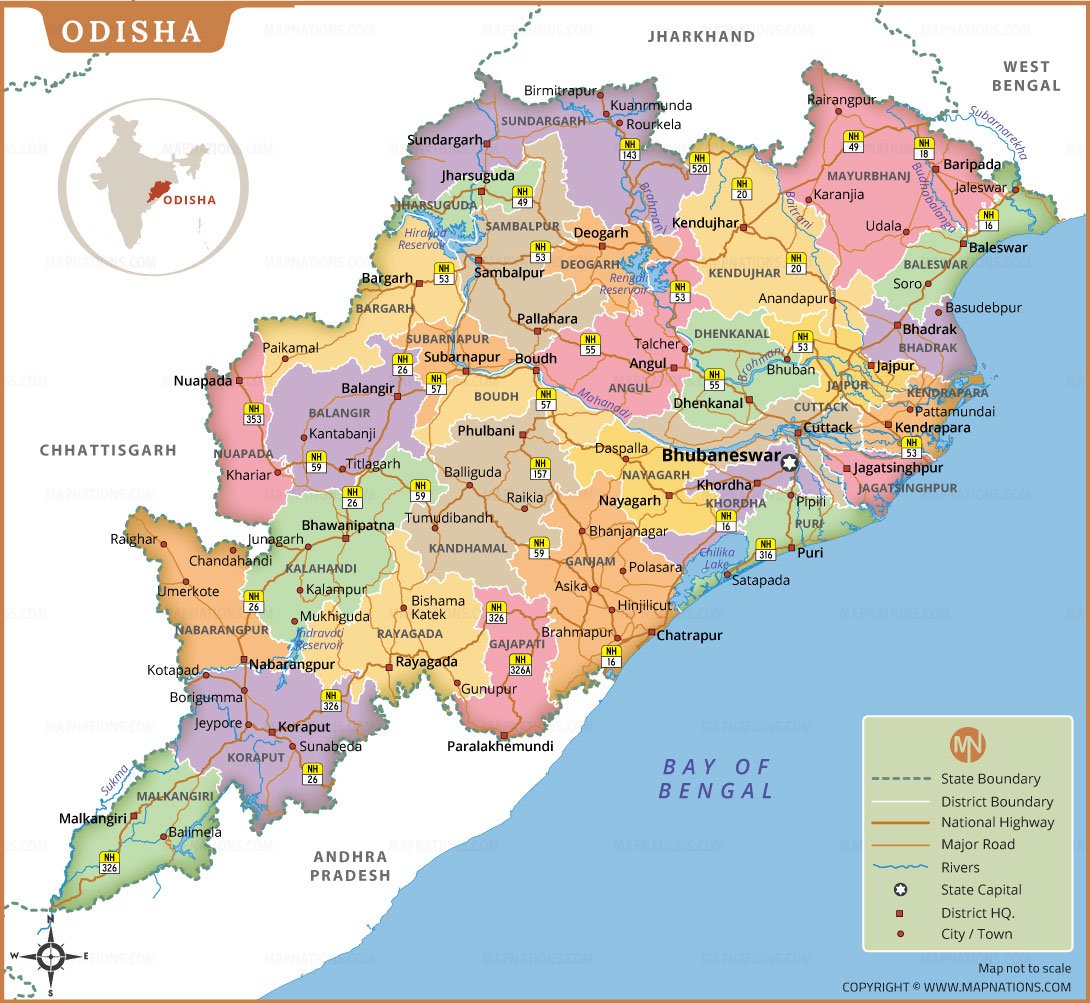 Odisha Map odisha-map