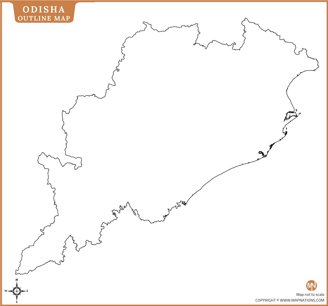 Odisha Outline Map odisha-outline-map