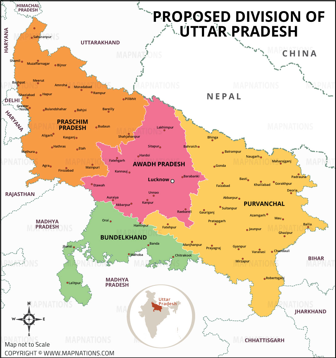 Proposed UP Divisions Map
