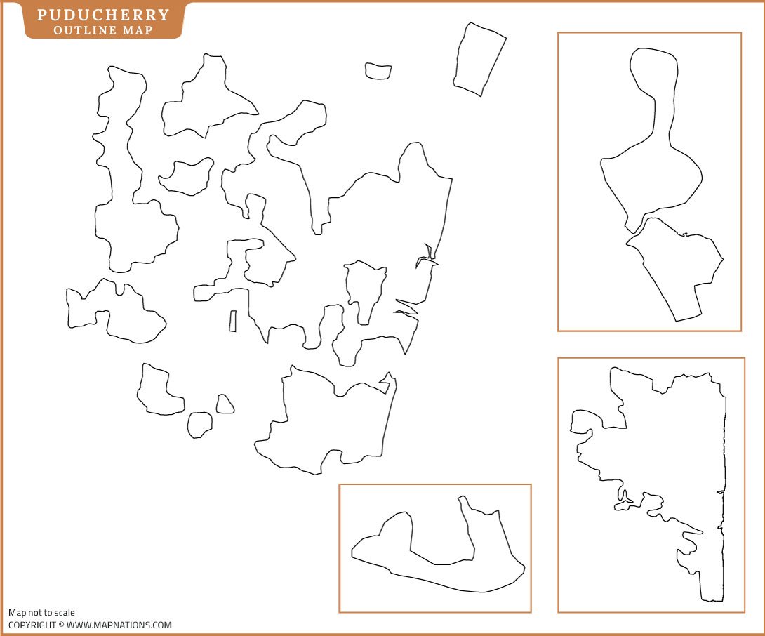 Puducherry Outline Map
