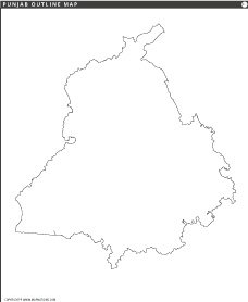 punjab-outline-map