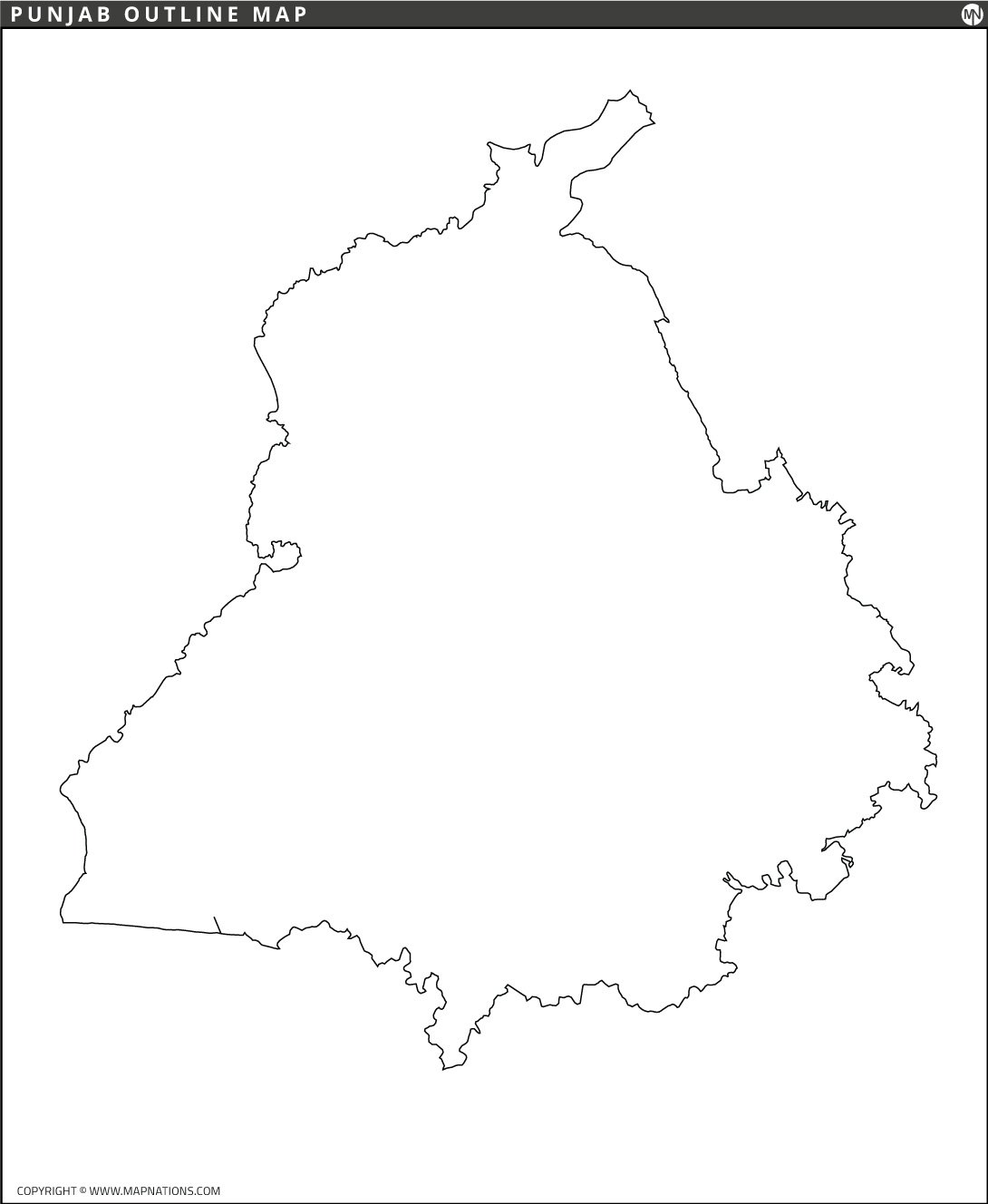 Punjab Outline Map punjab-outline-map