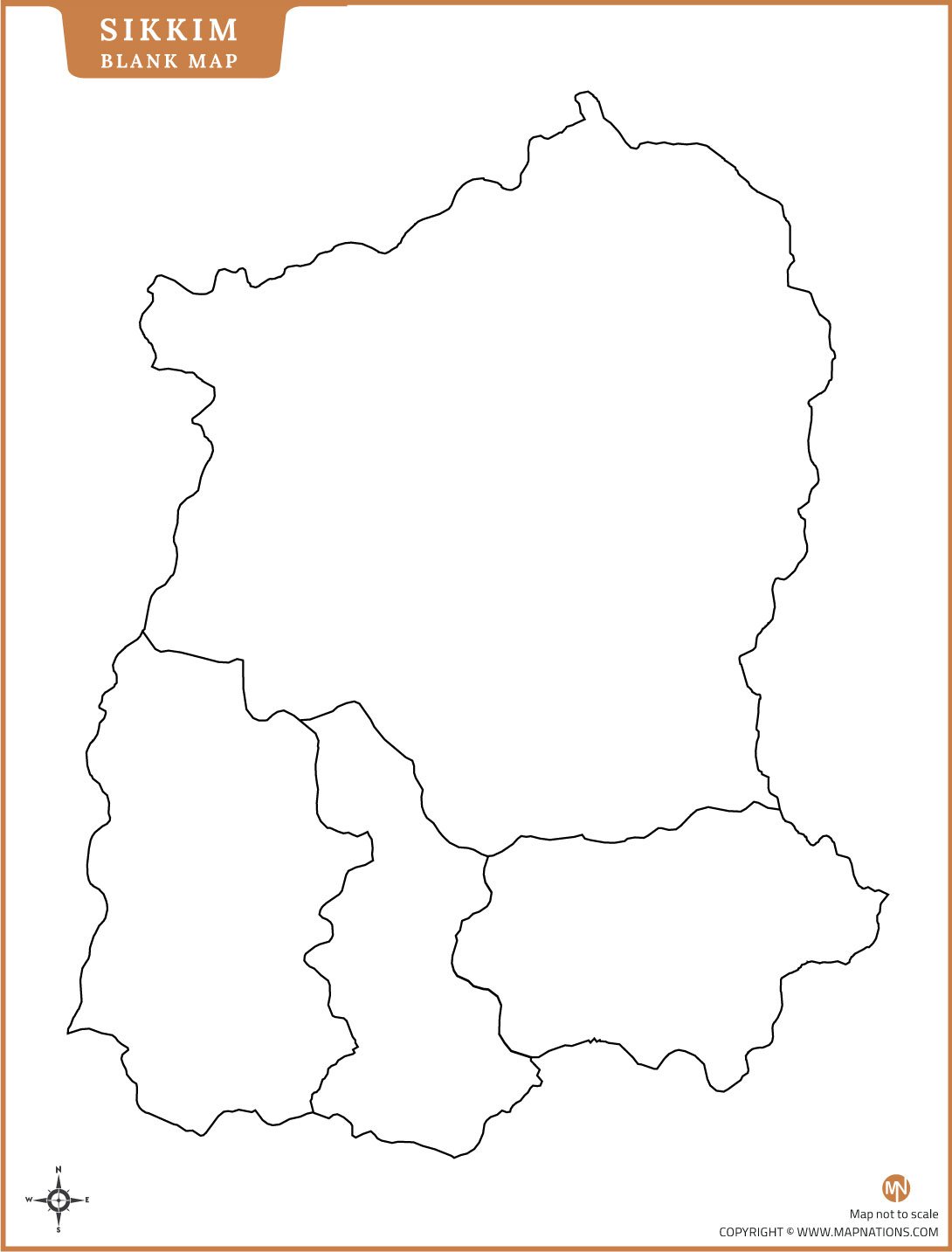 sikkim-blank-map