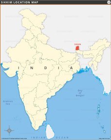 Sikkim Location Map