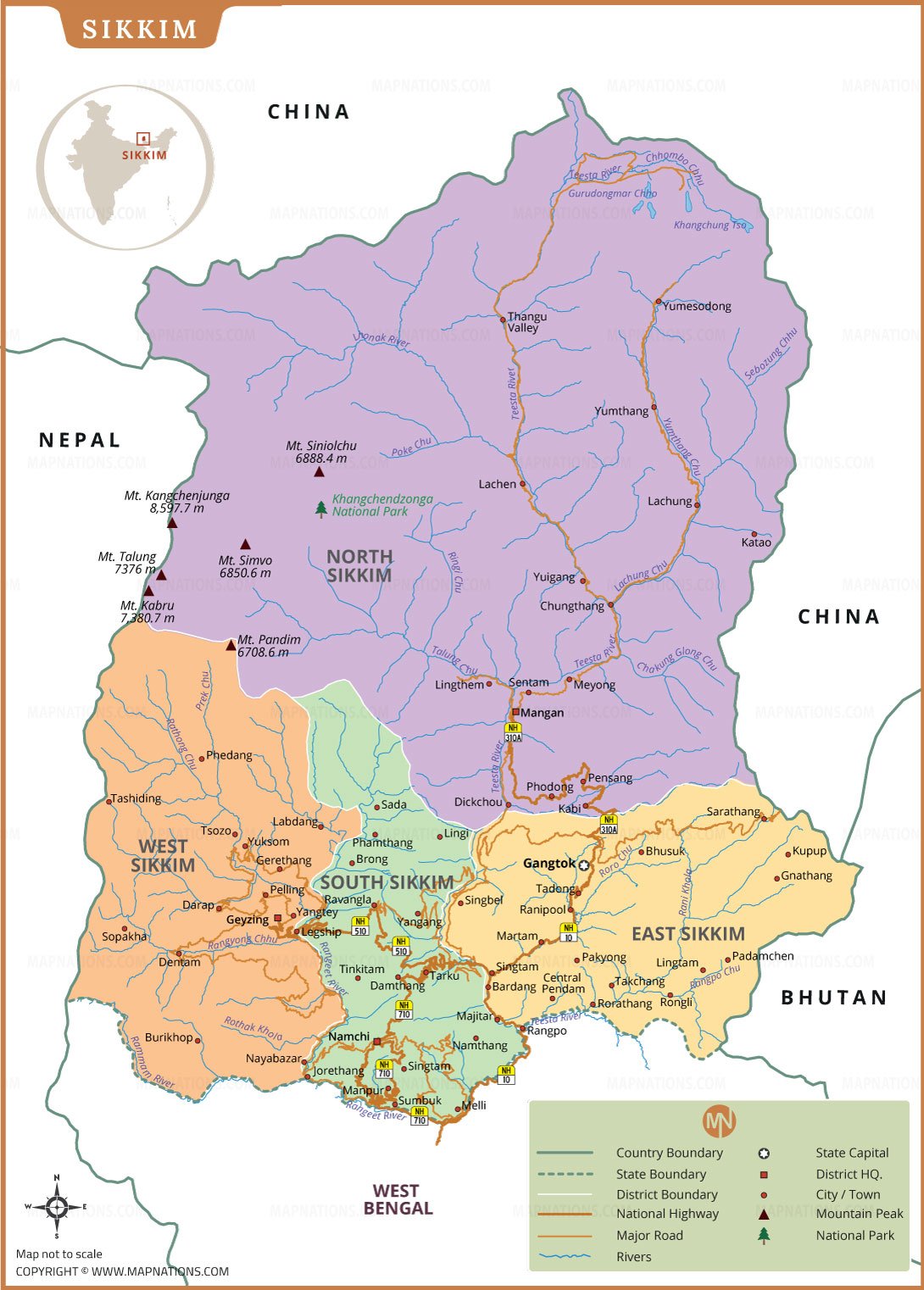 sikkim-map