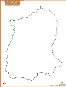 Sikkim Outline Map