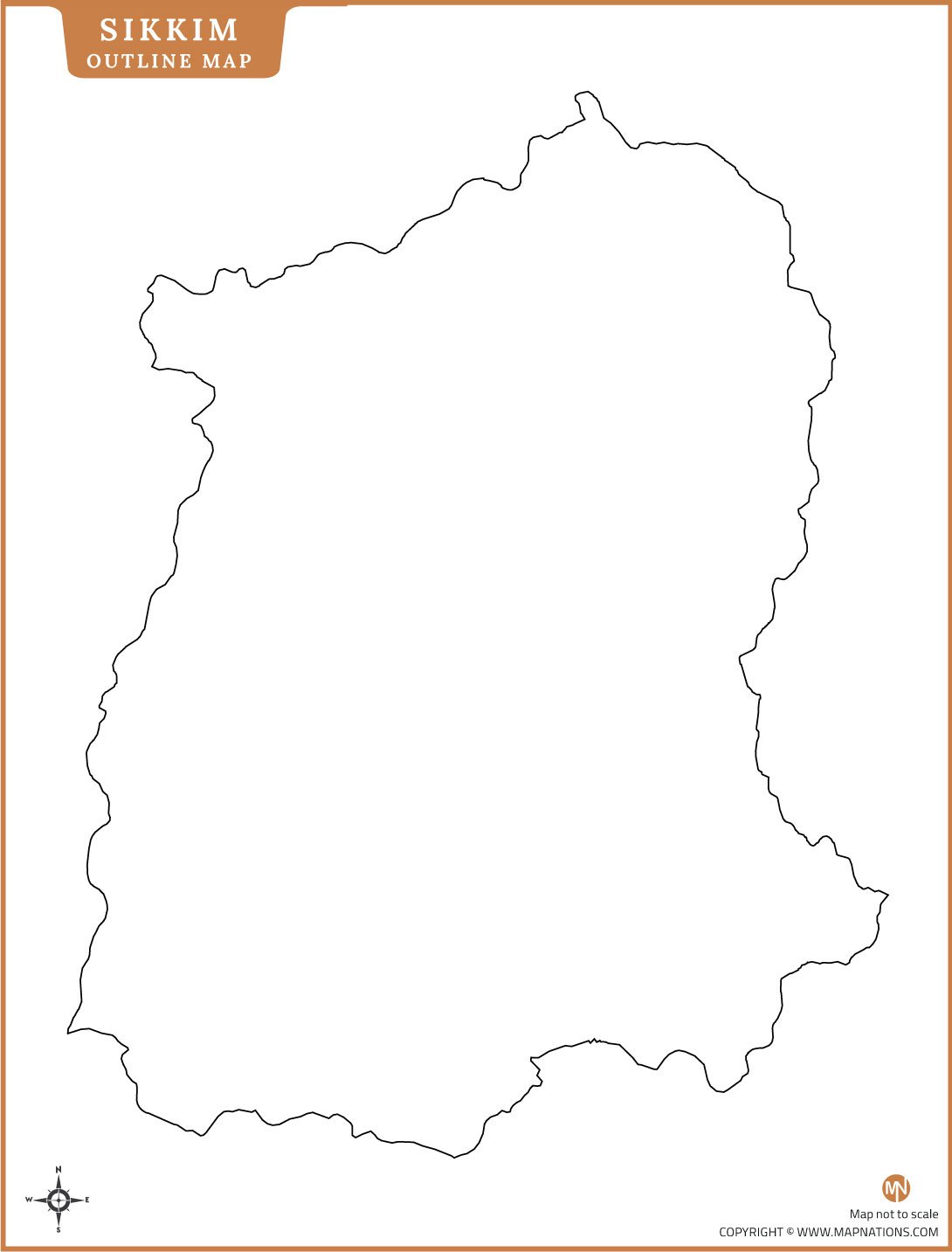 sikkim-outline-map