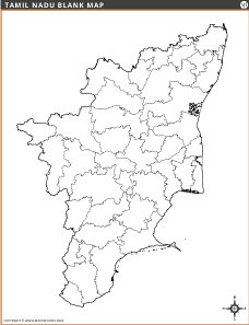 Tamil Nadu Blank Map