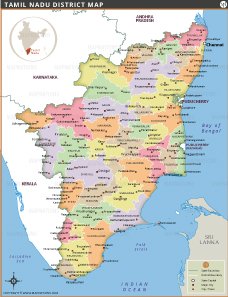 Tamil Nadu District Map