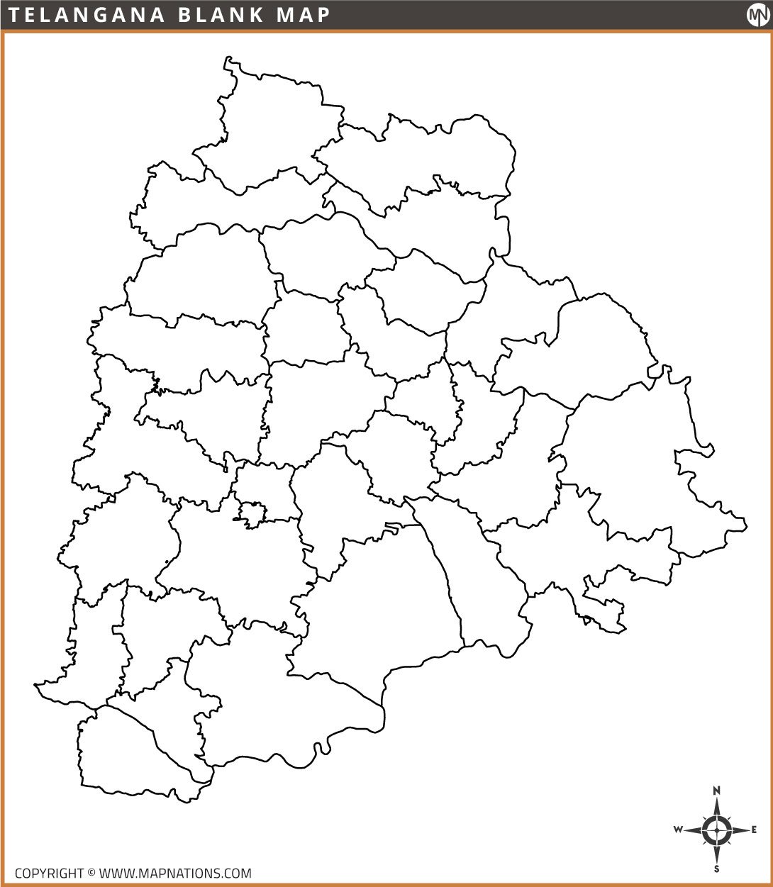telangana-blank-map