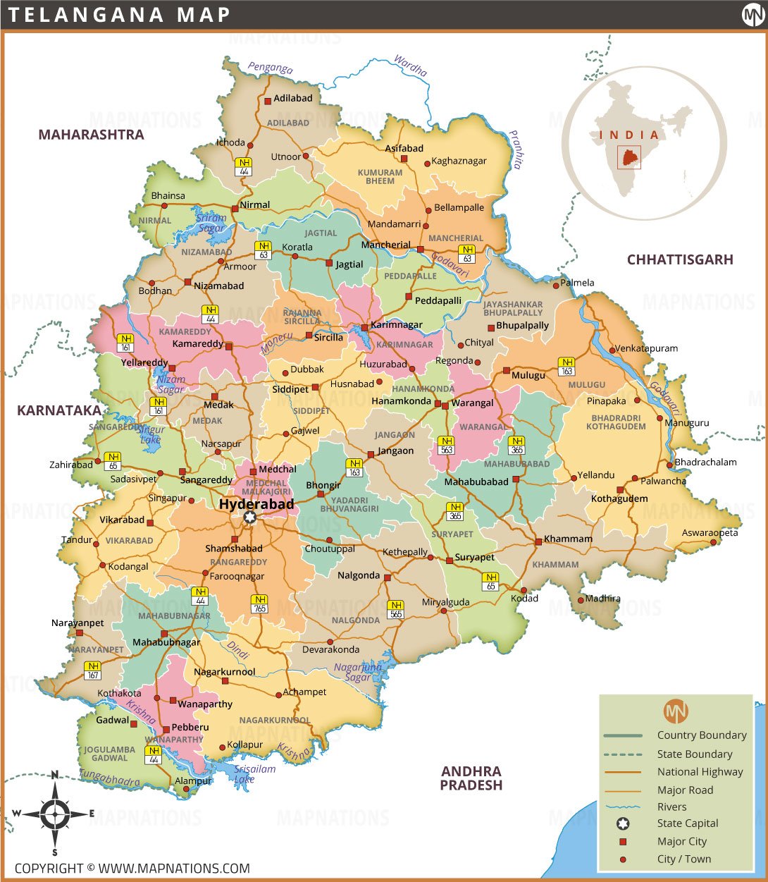 Telangana Map