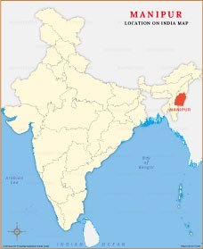 Manipur Location Map