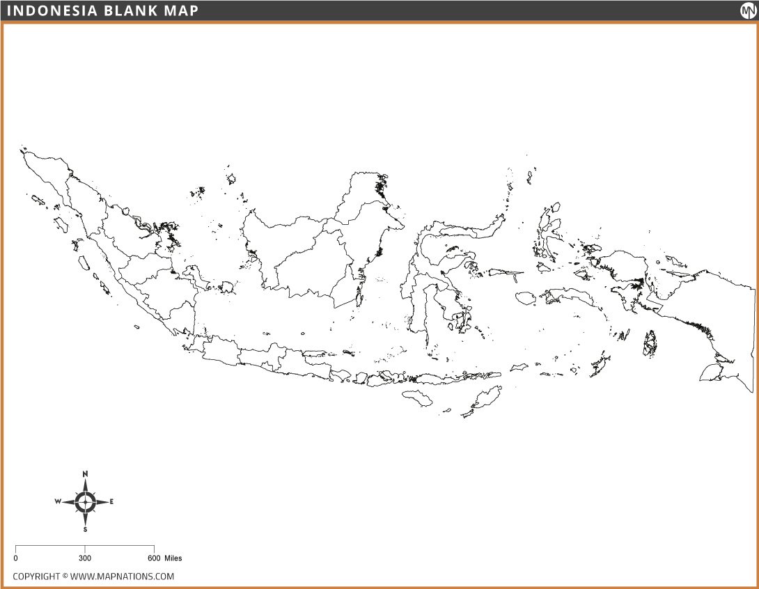 Blank Map of Indonesia